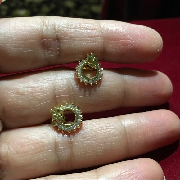 Swan fashion earrings-white stone ring cutest - Picture 4 of 8